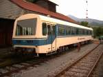 Steuerwagen der Regentalbahn,abgestellt im Bahnhof Lam Juni 2007