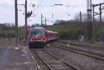 628 480 - 628 472 und 628 479 erreichen als Sonderzug aus Dillingen Saar den Bahnhof von Bouzonville im Département Moselle.