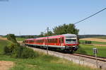 628 573-8 und 629 002-6 als RE 22311 (Rottweil-Neustadt(Schwarzw)) bei Bachheim 7.8.17