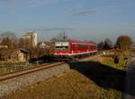 Der 628 649 als RB nach Neufahrn Niederbayern am 26.12.2017 unterwegs bei Niederlindhart.