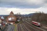 628 332 auf dem Weg nach Crailsheim wurde am 29.12.2017 in Erlenbach am Main fotografisch festgehalten.
