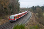 2 Vertreter der Baureihe 628 bei Martinlamitz auf dem Weg nach Süden, 12.11.2016