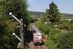 628 645-3 als RB 23427 (Würzburg Hbf-Bad Mergentheim) am Esig Bad Mergentheim 24.7.18