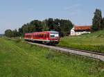 Der 628 577 als RB nach Salzburg am 17.08.2018 unterwegs bei Feichten.