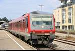 629 005 der DB ZugBus Regionalverkehr Alb-Bodensee GmbH (RAB) (DB Regio Baden-Württemberg) als RB 22710 von Lindau Hbf nach Friedrichshafen Hafen verlässt den Bahnhof Friedrichshafen Stadt