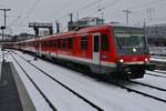 628 556-2  Aschau i. Chiemgau  fährt am 7.1.2019 als RB27036 von Mühldorf(Oberbay) in den Münchener Hauptbahnhof ein.