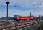 Der DB 628 250 der Kurhessenbahn trifft als RB von Friedrichhafen in Lindau ein.

17. März 2019