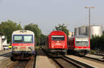 ÖBB 5047 036 + ÖBB 2016 068 + DB Regio 628 564 (im Leiheinsatz für die ÖBB) // Braunau am Inn // 12.