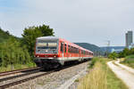 628 548+906 pendelten am 20.07.09 bau bedingt als RE zwischen Ulm Hbf und Ehingen(Donau), hier bei Schellklingen 