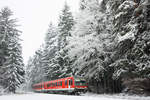 Am 31.12.2014 fährt 628 629 nahe Pirach nach Burghausen.