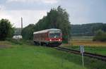Einst und Jetzt (7): Die gleiche Stelle im September 2016 mit 628 436 der Kurhessenbahn.