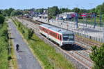 628 501 verlässt Niebüll in Richtung Husum.

Niebüll 05.06.2023