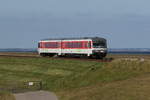 628 502 war am 15. September 2023 bei Klanxbüll im Richtung Westerland unterwegs.