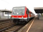 628 583-7 als RE 4383 nach Crailsheim im  Bahnhof  von Knigshofen (KBS780/788) 1.11.07