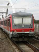 VT 628 602 fhrt in Ludwigshafen Mitte ber die Rheinbrcke zum Zielbahnhof Mannheim am 16.07.2008.