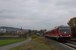 628 422 als RB nach Neuenmarkt-Wirsberg bei Untersteinach (bei Stadtsteinach) (Offizielle Bezeichnung!!). (24.10.2008)