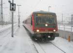 Hier 628 631 als RB66 von Szczecin Glowny nach Angermnde, bei der Einfahrt am 27.1.2010 in Angermnde.