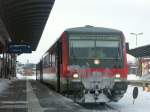 Auch die Hofer 628 kämpfen sich wacker durch den letzten Einsatz-Winter in Oberfranken.