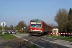 628 213 und ein weiterer 628 am 10.04.2009 als RE nach Kiel Hbf in Ascheberg.