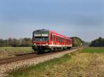 Der 628 432 am 12.10.2010 als RB nach Mhldorf unterwegs bei Heiligenstatt.