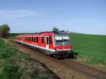 628-628  Stadt-Simbach Inn   eilt auf der Innkreisbahn als REX5993 seinem Zielbahnhof Linz/Donau entgegen;110410