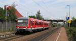 628 310 fuhr am 18.08.2011 mit dem RE von Graben-Neudorf nach Karlsruhe Hbf.