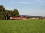 Der 628 560 als RB nach Mhldorf am 17.09.2011 unterwegs bei Anzenkirchen. 