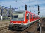 628 481 auf dem Weg nach Bingen (Rhein) Stadt bei der Einfahrt in den Mannheimer Hbf. (04.08.12)