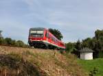 Der 628 628 als RB nach Mhldorf am 21.09.2012 unterwegs bei Bayerbach.