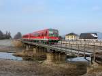 Der 628 628 als RB nach Passau am 03.03.2013 unterwegs bei Anzenkirchen.