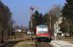 Sdostbayernbahn DB Regio 628 + 928 627 als RB 27316 Passau - Mhldorf, KBS 946 Passau - Mhldorf, Rottalbahn, fotografiert bei der Ausfahrt aus dem Bhf.