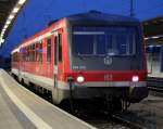 der ex Bayern Takt 628 245-2 stand als Leerzug im Rostocker Hbf.16.08.2013