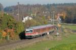 628 570 & 559 am 26.10.13 bei der Ausfahrt Tüßling