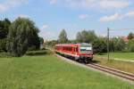 628 559 als S(A) 29347 (Altomünster - Dachau Bahnhof) bei Kleinberghofen am 17.08.13