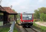 628 570 zur Fahrt nach Dachau Bahnhof am 26. April 2014 in Erdweg.