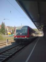 928 403 als RB 37663 (Bad Rodach - Lichtenfels) am 18.4.2011 im Bahnhof Coburg.