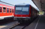 Steuerwagen voraus verlässt der 628 327 den Heilbronner Hbf in Richtung Crailsheim.