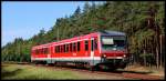 628 551 als RE4 nach Torgelow am 15.09.15 bei Torgelow