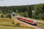 628 703-0 und 628 318-7/628 236-1 als RB 26937 (Titisee-Seebrugg) bei Altglashütten 31.7.15