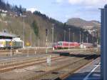 Am 10.03.07 tummelt sich im Vorfeld des Bahnhofs Gerolstein ein ganze Menge zum Beispiel ein 628, eine 218.......