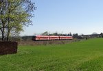 Zwei 628 fuhren am 21.04.16 von Chemnitz nach Mühldorf. Hier zu sehen an der Schöpsdrehe bei Plauen/V.