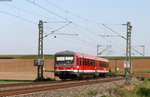 628 265-1 als RB 23549 (Würzburg Hbf-Bad Mergentheim) bei Moos 15.8.16