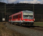 Auf  Leerfahrt  in Richtung Süden befand sich am 28.02.2015 der 628 596.