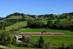 Unspektakulärer  Beifang  und doch schon Geschichte: Der Montag bis Freitag verkehrende Schülerzug RB 57606 von Kempten nach Röthenbach war 2014 die letzte Planleistung des VT 628 im