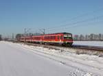 Die 628 646 und der 628 575 als RB nach Bogen am 06.01.2017 unterwegs bei Radldorf.