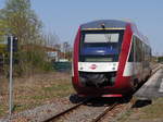 LINT 27 640 122 (95 80 0640 122-7 D-Hans ABp) steht in Tangermünde abfahrbereit als RB33 nach Stendal; 20.04.2021  