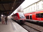 DB 641 022 als RB 16291 von Leinefelde nach Erfurt Hbf, am 17.02.2018 in Bad Langensalza.