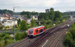 641 039 war am 18.06.18 auf dem Weg von Hof nach Lichtenfels. Hier hat er bereits den Bahnhof Oberkotzau passiert und ist nun auf dem Weg Richtung Münchberg.