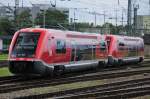 Durchgehend nummeriert: 641 006 und 641 005 der  Hochrheinbahn  auf Gestellungsfahrt in Basel Bad Bf. (10.08.09).
