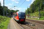 642 189 (Siemens Desiro Classic) der Elbe-Saale-Bahn (DB Regio Südost) als RE 17768 (RE10) von Erfurt Hbf nach Magdeburg Hbf durchfährt den Bahnhof Blankenheim(Sangerhausen) auf der